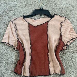 Stylish Women's Tan and Brown Top